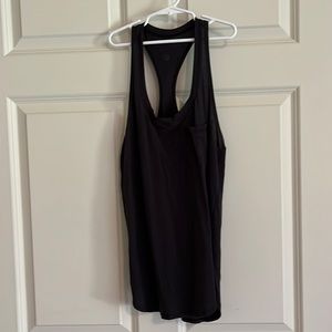 Lululemon black tank with front pocket, size 4